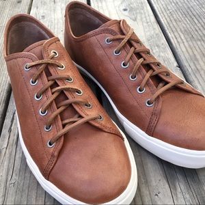 Frye Brett Low Cognac Leather Sneakers Mens 11.5